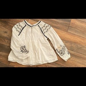 Zara girls peasant top blouse size 9. EUC